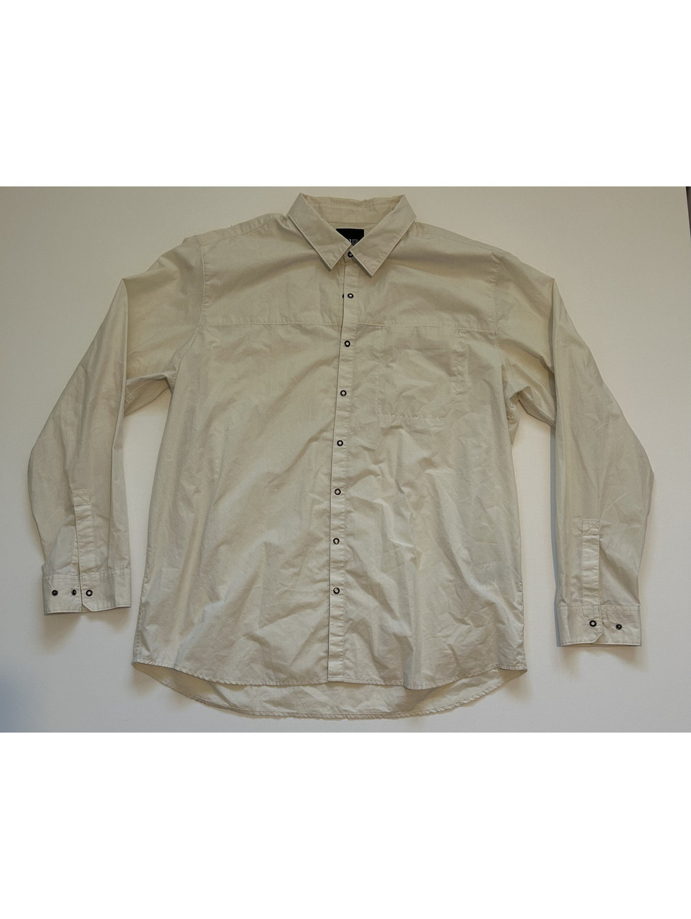 5.11 Tactical Men's 2XL Beige Cream Long Sleeve Button Up Shirt Workwear